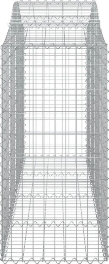 vidaXL Gabionkurver buede 3 stk 200x50x120/140 cm galvanisert jern