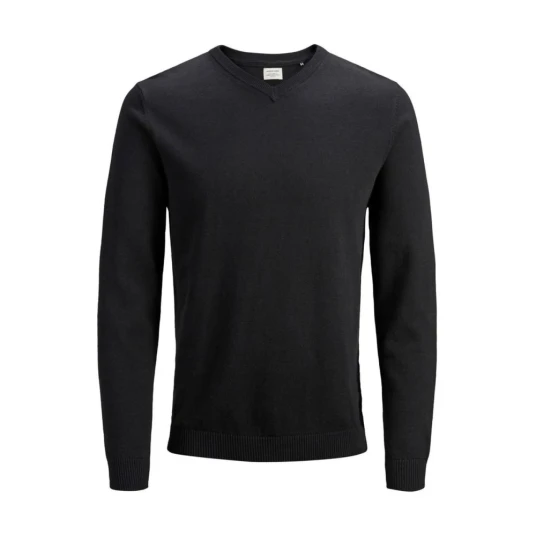 Jack & Jones Jjebasic Knit V-Neck Noos - Black - L Jack & Jones Jjebasic Knit V-Neck Noos - Black - L