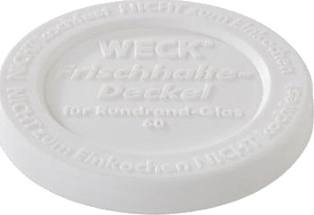 Låg Weck Ø8.6 Cm Til Patentglas. Hvid Plast,15 Pk X 5 Stk/Krt