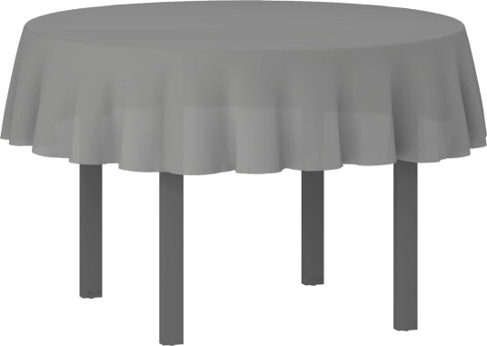vidaXL Bordduk 5 stk. Rund Lysegrå Ø 180 cm Polyester