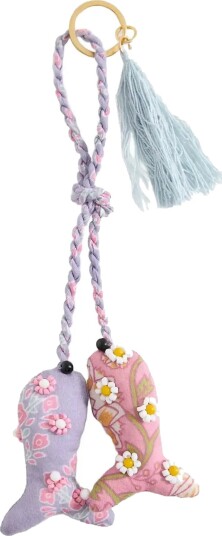 Mango Fish Charm Keyring Purple ONE SIZE