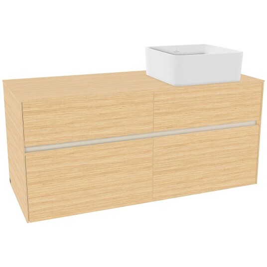 Villeroy & Boch Collaro Servantskap med 4 skuffer 120x50x54,8 cm u/lys Nordisk Eik Villeroy & Boch Collaro Servantskap med 4 skuffer 120x50x54,8 cm u/lys Nordisk Eik