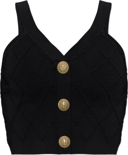 Balmain Dame Topper Svart S, Balmain Dame Topper Svart S,