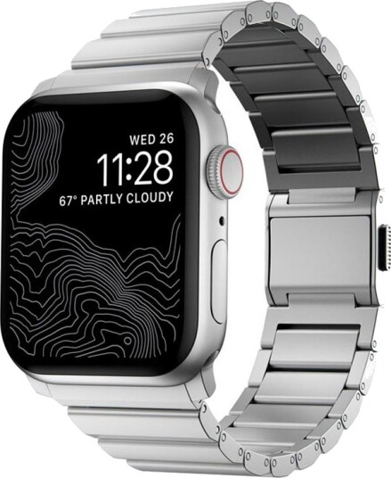 Nomad Aluminium Reim for Apple Watch 49/45/44/42mm Sølv