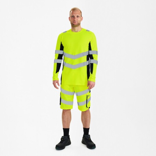 Engel Safety langermet T-skjorte Hivis Gul/Svart SEW-9545-182-3820 XL