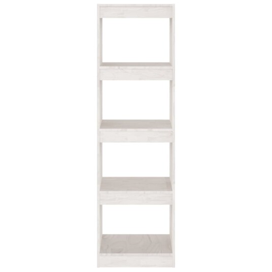 vidaXL Bokhylle/romdeler hvit 40x30x135,5 cm furu