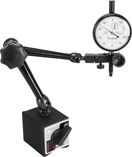 Dasqua 505508 Indikatorklokke 0-10 mm, 80 kg, Med Stativ