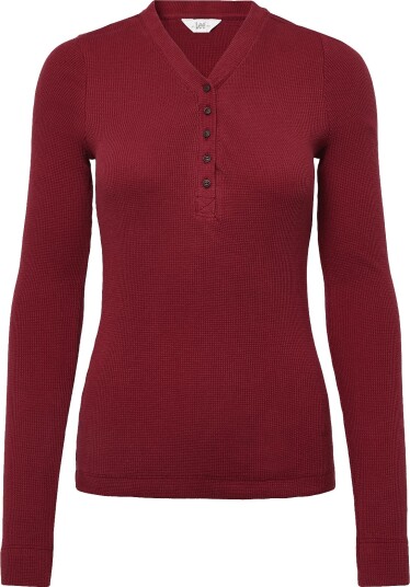 Lee Jeans Ls Waffle Henley Burgundy L x 00