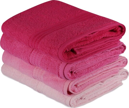 Hobby Badehåndkle 70x140 cm 4 pk Rosa/Lyserosa