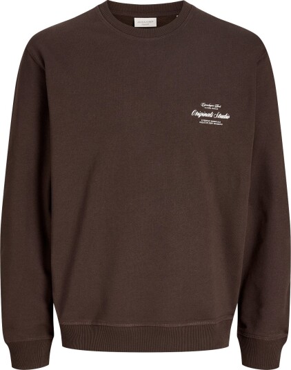 Jack & Jones Jornorrebro Typo Back Sweat Crew Neck Brown XXL