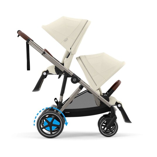 Cybex e Gazelle S Søskenvogn Seashelle Beige/Taupe