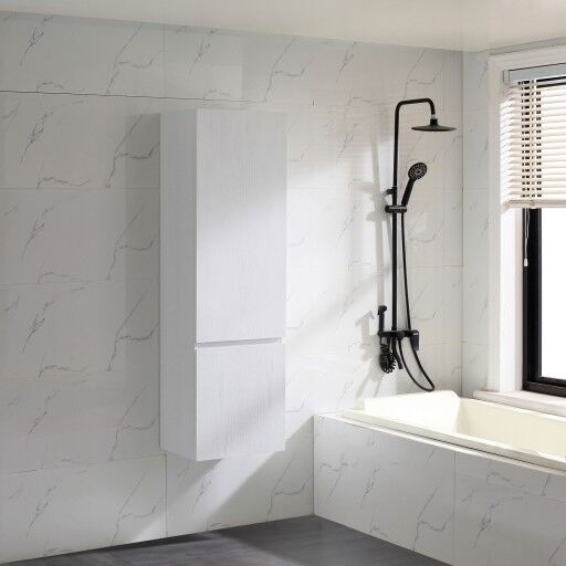 Bathlife Lättsam sideskap 45x150 cm hvit eik