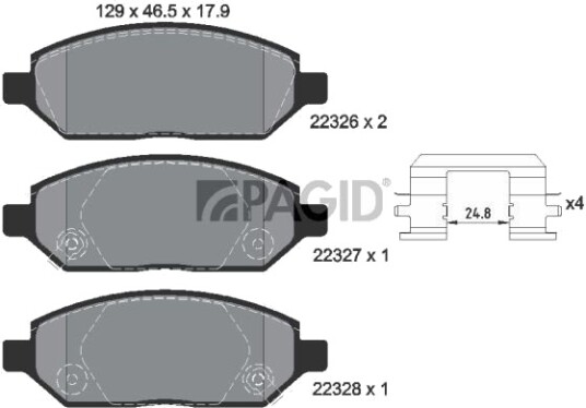 PAGID T2584N Bremseklosser PAGID T2584N Bremseklosser