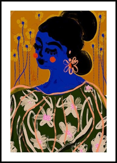 Blue Blossom Muse Plakat / 40x50cm