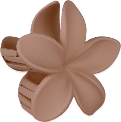 Makeup Mekka Matte Flower Hair Clip Large Brown
