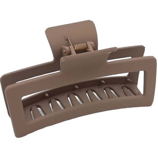 By Lyko Rectangular Rubber Claw XL Brown By Lyko Rectangular Rubber Claw XL Brown