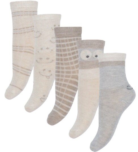 Minymo Socks W. Pattern (5-Pack) - Multi/patterned - 15\18 Minymo Socks W. Pattern (5-Pack) - Multi/patterned - 15\18