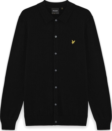 Lyle & Scott Cotton Merino Knitted Shirt Black XL