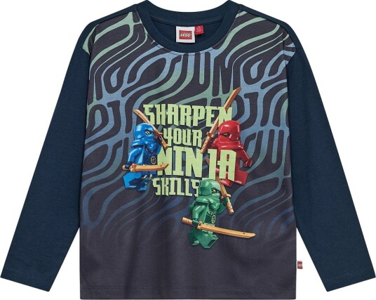 LEGO® Ninjago Genser - LWTaj 713 - Dark Navy m. Trykk - LEGO® Wear - 4 år (104) - Genser Blå Grønn Marineblå Rød Svart