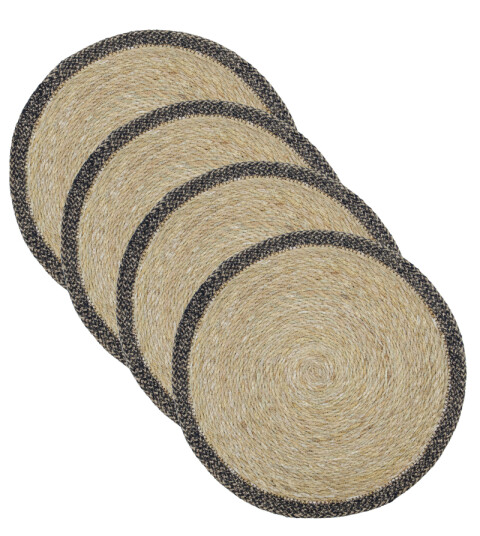 House Doctor Space Dekkebrikke Natur-Svart 4pk