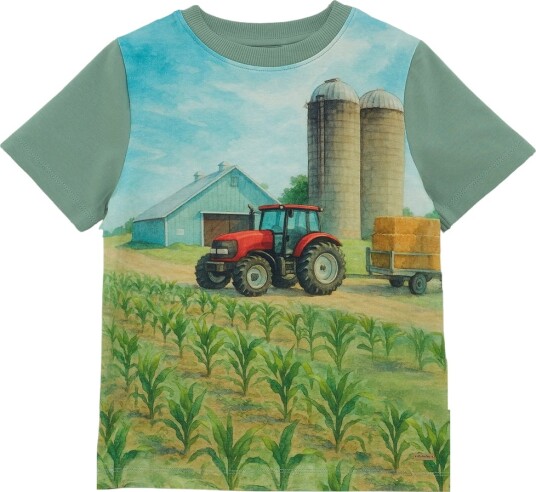 Minymo   T skjorte Traktor og Silo Lily Pad   104