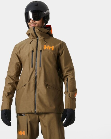 Helly Hansen Herre Garibaldi 2.0 Vanntett Skijakke Brun S Helly Hansen Herre Garibaldi 2.0 Vanntett Skijakke Brun S
