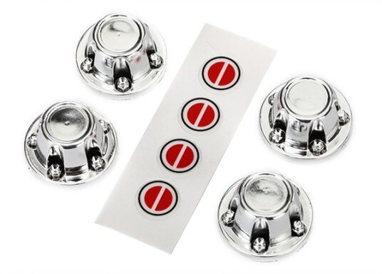 Traxxas 8176 Wheel Center Caps Chrome incl decals 4 Traxxas 8176 Wheel Center Caps Chrome incl decals 4