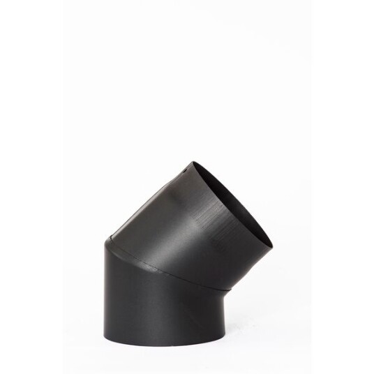 Tolmer Røkrør Kne Kort Ø125x45° 1.2 Sort Emalje Uten Luke Tolmer Røkrør Kne Kort Ø125x45° 1.2 Sort Emalje Uten Luke