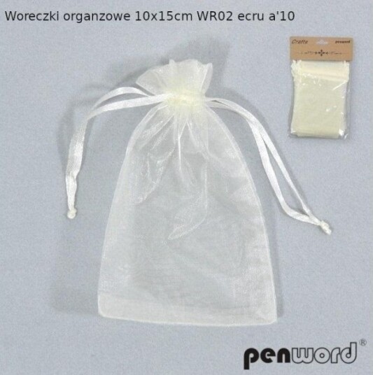 Organza Poser Ecru 15X10cm 10Stk