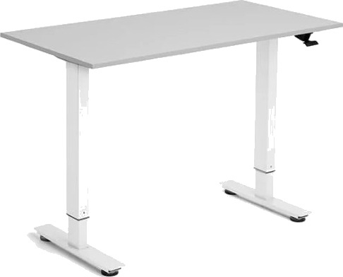 Flexidesk Hæve-Sænkebord 120X60 Cm Lysgrå/Hvid