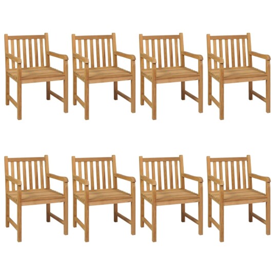 vidaXL Utendørs spisestue 9 deler heltre teak