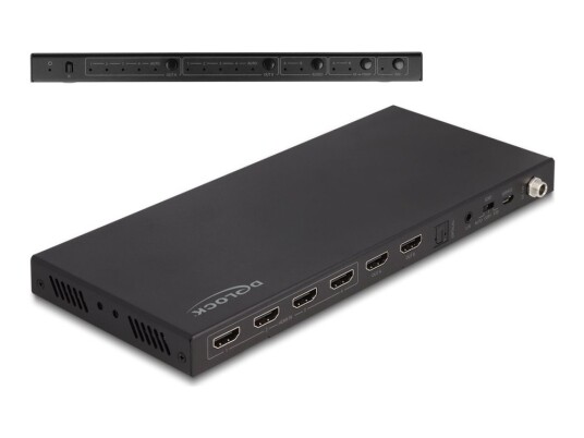 Delock - Video/Audio Switch - Hdmi, Matrix, 4K 60 Hz, With Audio Extractor - 4 X 2 Stasjonær, Veggmonterbar