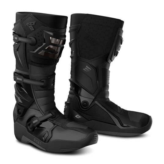 Shot Race Gear Crosstøvler Shot Race 8 Svart Chrome Shot Race Gear Crosstøvler Shot Race 8 Svart Chrome