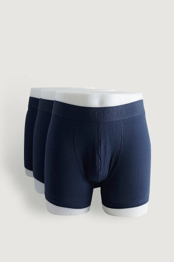 Resteröds Boxer Bamboo 3 Pk Regular Leg Blå