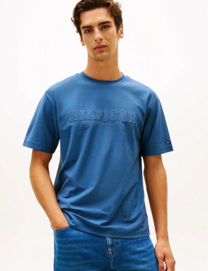 Tommy Hilfiger Mix Media Graphic Tee Blue S Tommy Hilfiger Mix Media Graphic Tee Blue S