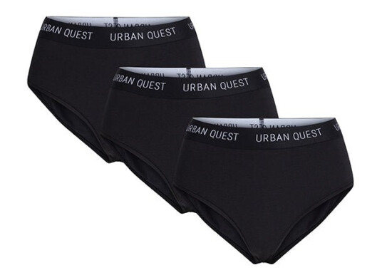 Urban Quest 3-Pack Bamboo maxi truse svart Størrelse: XS Kvinner Urban Quest 3-Pack Bamboo maxi truse svart Størrelse: XS Kvinner