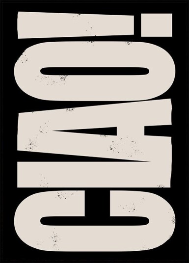 CIAO typographic vertical Plakat Plakat / 100x150cm