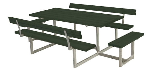 Piknikbord PLUS Basic med Påbygning 260 cm Grønn