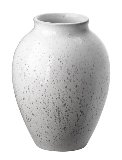 Knabstrup Keramik Vase Grey WHITE/GREY H12.5CM