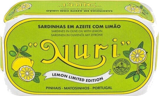 Nuri Pinhais Sardiner i olivenolje og sitron 125g Nuri Pinhais Sardiner i olivenolje og sitron 125g
