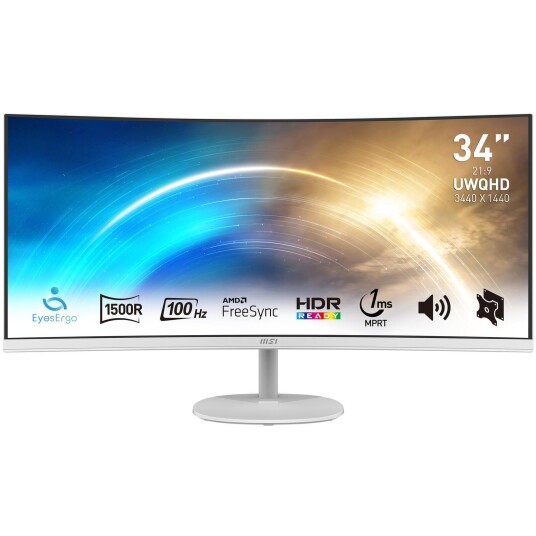 MSI PRO MP341CQWDE 86cm 34" VA UWQHD 4ms 100Hz MSI PRO MP341CQWDE 86cm 34" VA UWQHD 4ms 100Hz
