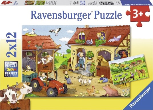 Ravensburger Working On The Farm 2x12p Ravensburger Working On The Farm 2x12p