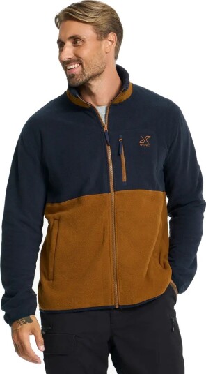 RevolutionRace Herre > Overdeler > Fleece & midlayers Woodland Fleece Jacket Herre Deep Navy/Monk's Robe Størrelse:XS