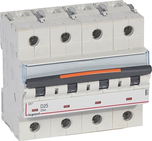 Legrand DX3 MCB automatsikring D25 4P 4M 25kA