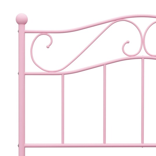 vidaXL Sengeramme rosa metall 90x200 cm