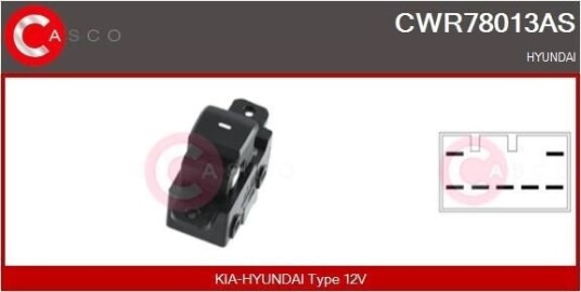 Bryter vindusheis CASCO CWR78013AS