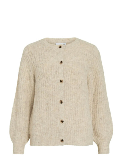Vila Vilampe O Neck L/S Knit Cardigan Noos Cream L Vila Vilampe O Neck L/S Knit Cardigan Noos Cream L