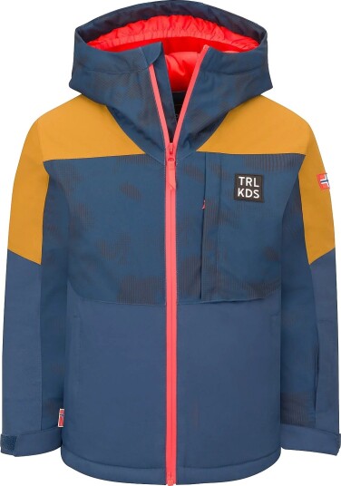 TrollKids Kids Lifjell Jacket Xt - BRONZE/MYSTIC BLUE - 176