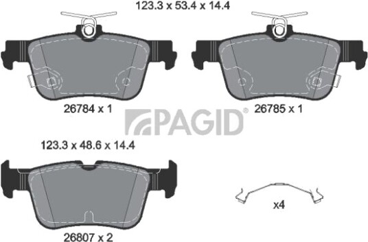 PAGID T4249N Bremseklosser