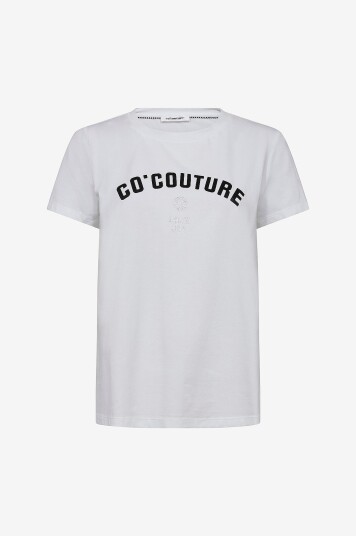 co’couture   T skjorte Cococc LJ Glitter Tee   Hvit
